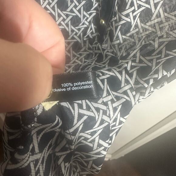 NEW The Limited Navy Blue White Sheer Printed Tank Top Size Medium - Picture 4 of 8